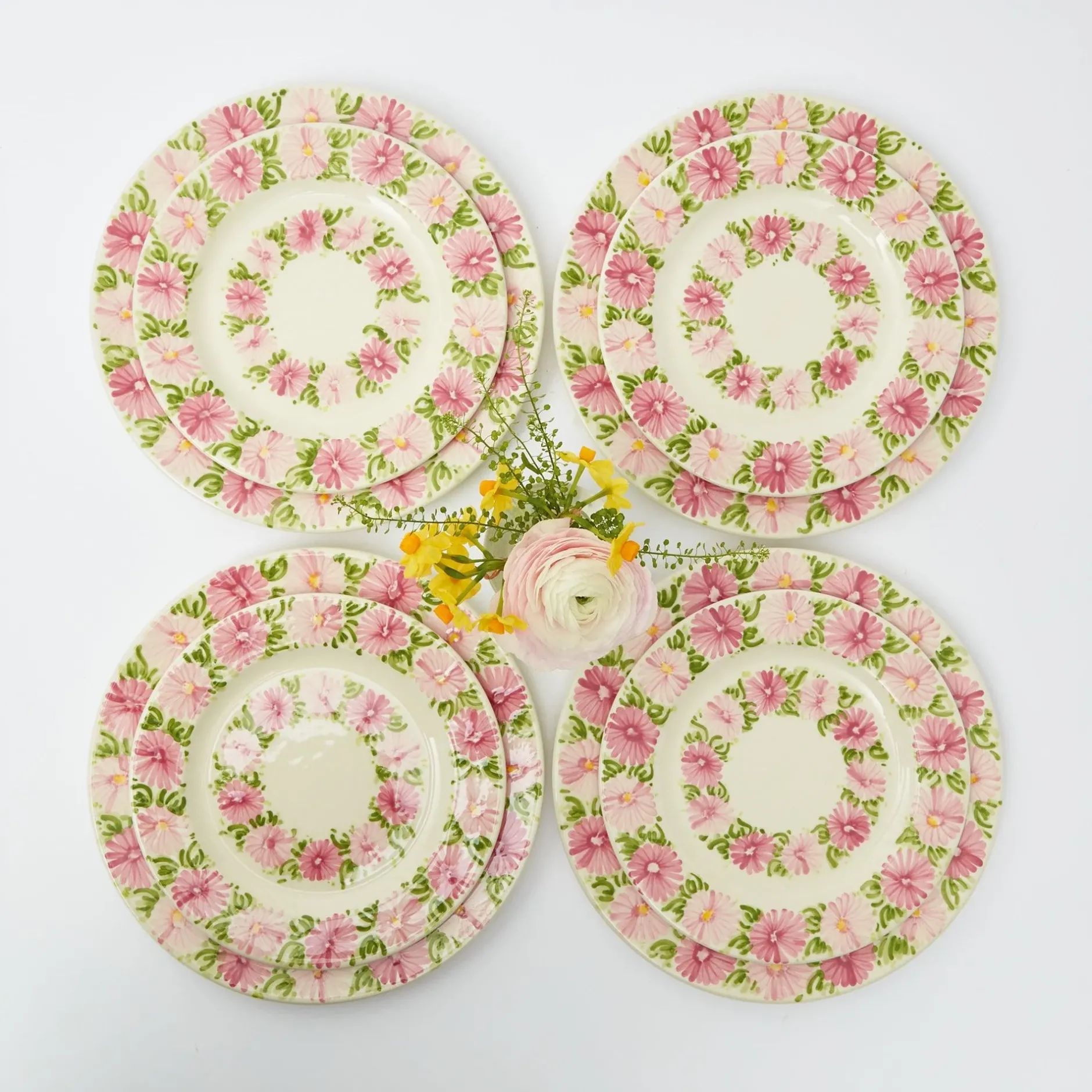 Clearance Mrs. Alice Dahlia Garland Dinner Plate (Set Of 4)