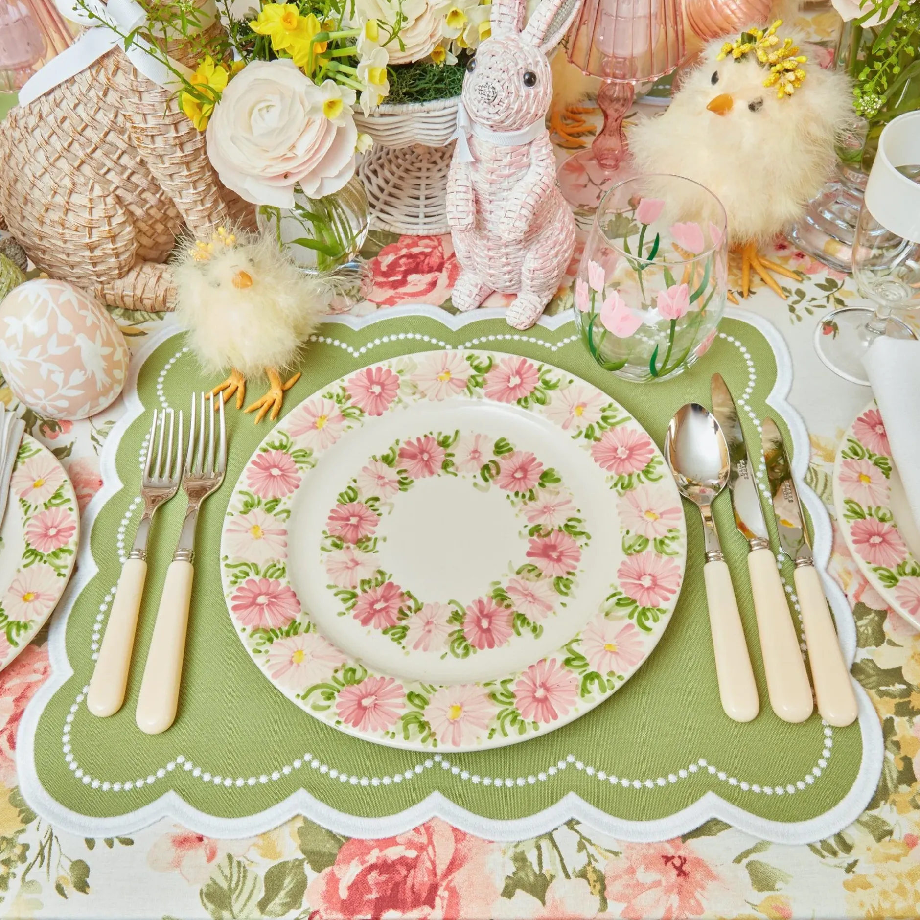 Clearance Mrs. Alice Dahlia Garland Dinner Plate (Set Of 4)