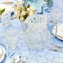 Clearance Mrs. Alice Dappled White Glasses & Jug Set
