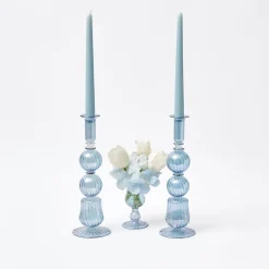 Best Mrs. Alice Delphine Blue Candle Holders (Pair)