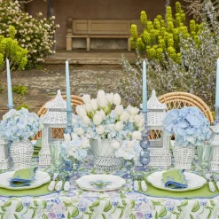 Best Mrs. Alice Delphine Blue Candle Holders (Pair)