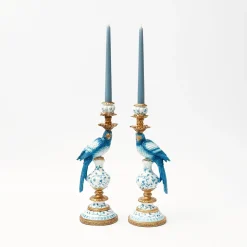 Mrs. Alice Dusty Blue Candles (Set Of 8)