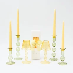 Hot Mrs. Alice Eden Green & Yellow Candlescape
