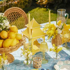 Hot Mrs. Alice Eden Green & Yellow Candlescape