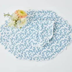 Best Mrs. Alice Edie Blue Coral Placemats (Set Of 4)