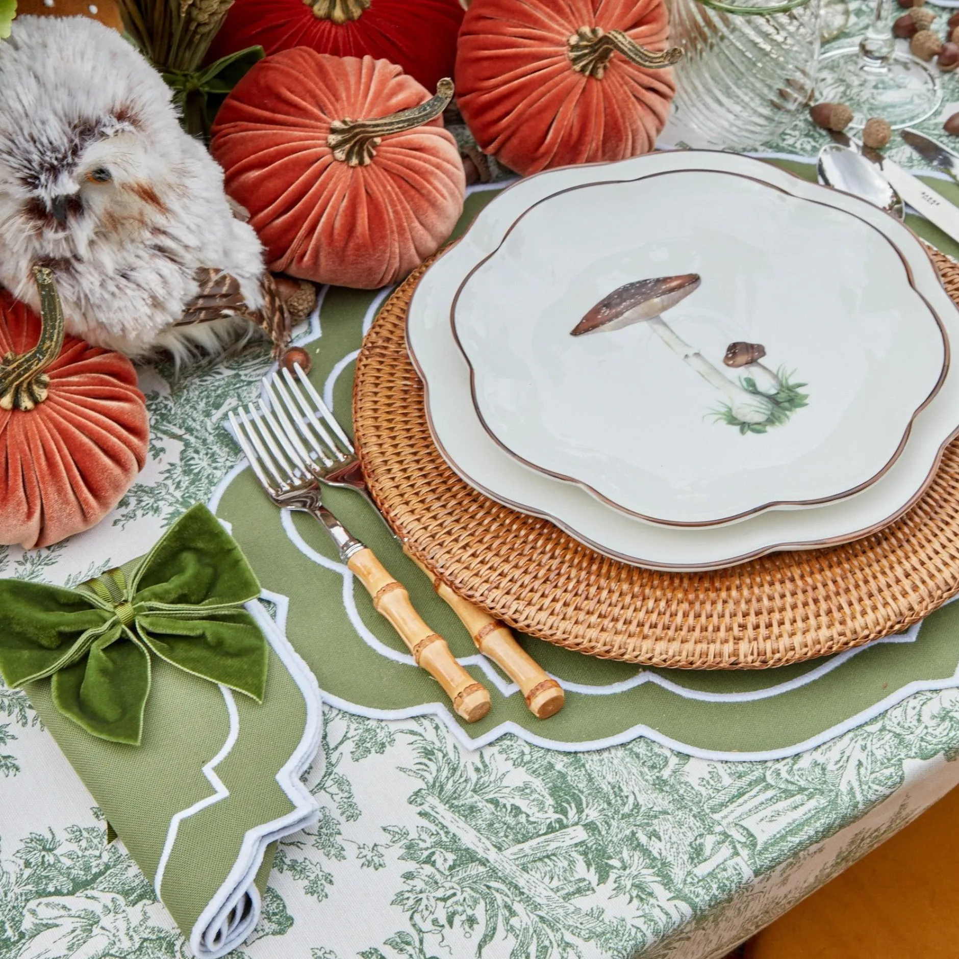 Mrs. Alice Edie Moss Green Napkins (Set Of 4)