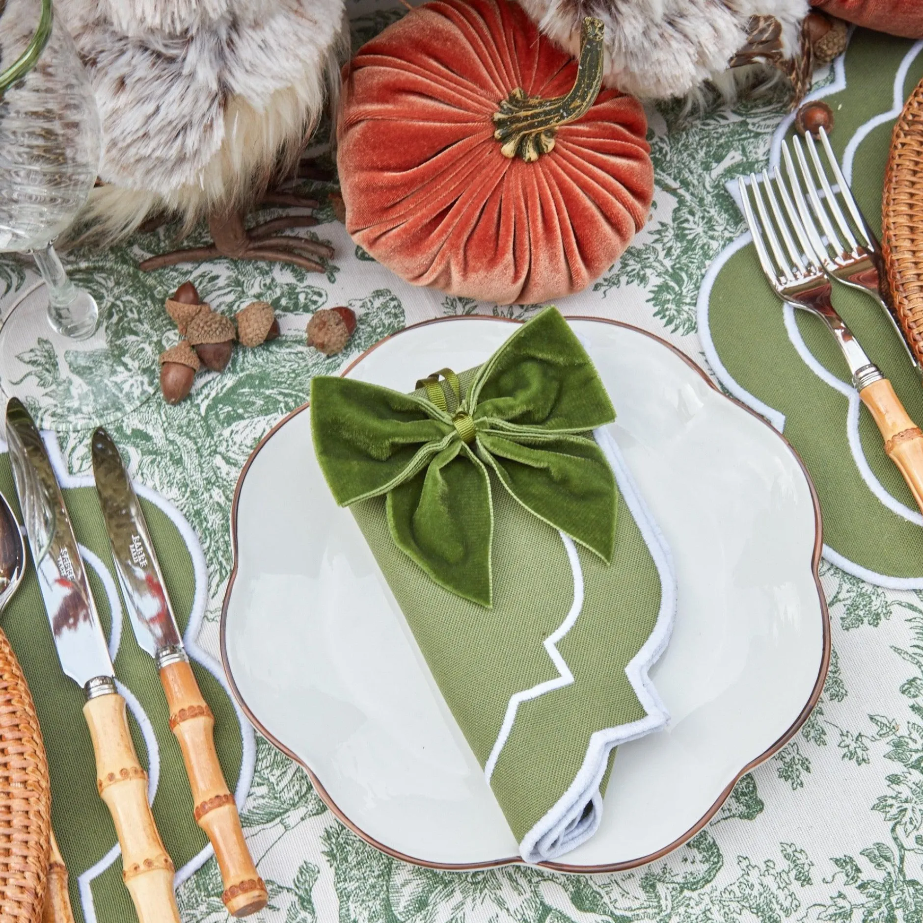 Mrs. Alice Edie Moss Green Napkins (Set Of 4)