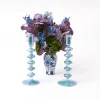 Mrs. Alice Elodie Blue Candle Holders (Pair)