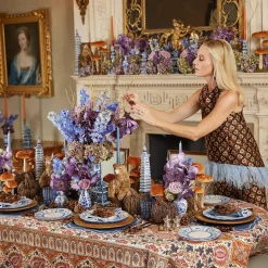Mrs. Alice Elodie Blue Candle Holder Set