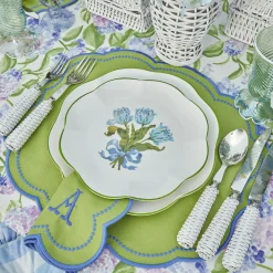 Mrs. Alice Eloise Green And Blue Napkins (Set Of 4)