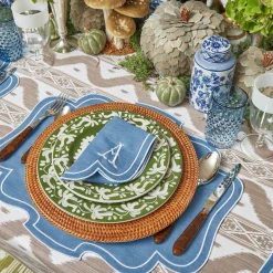 Online Mrs. Alice Eve Blue Linen Napkins (Set Of 4)