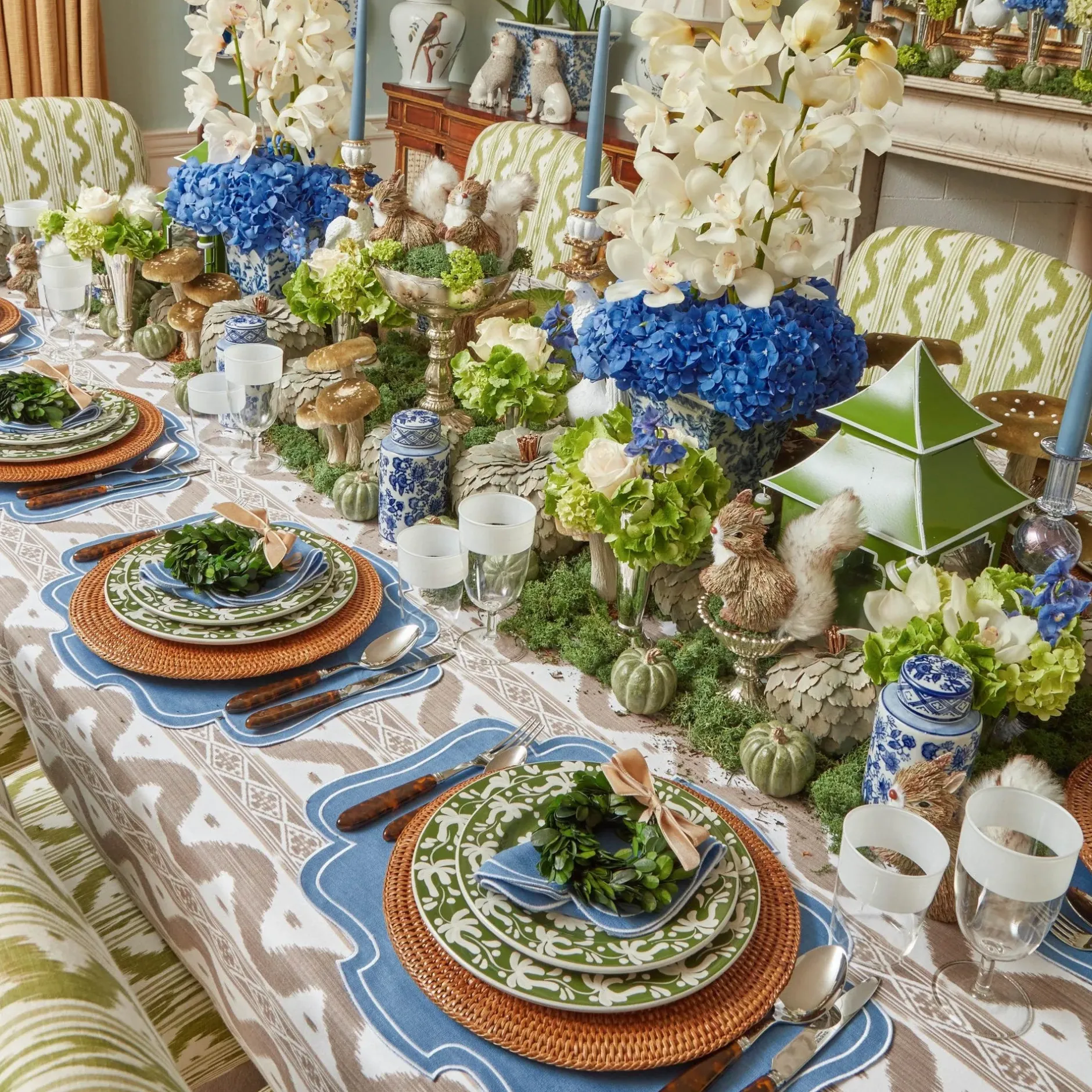 Online Mrs. Alice Eve Blue Linen Napkins (Set Of 4)