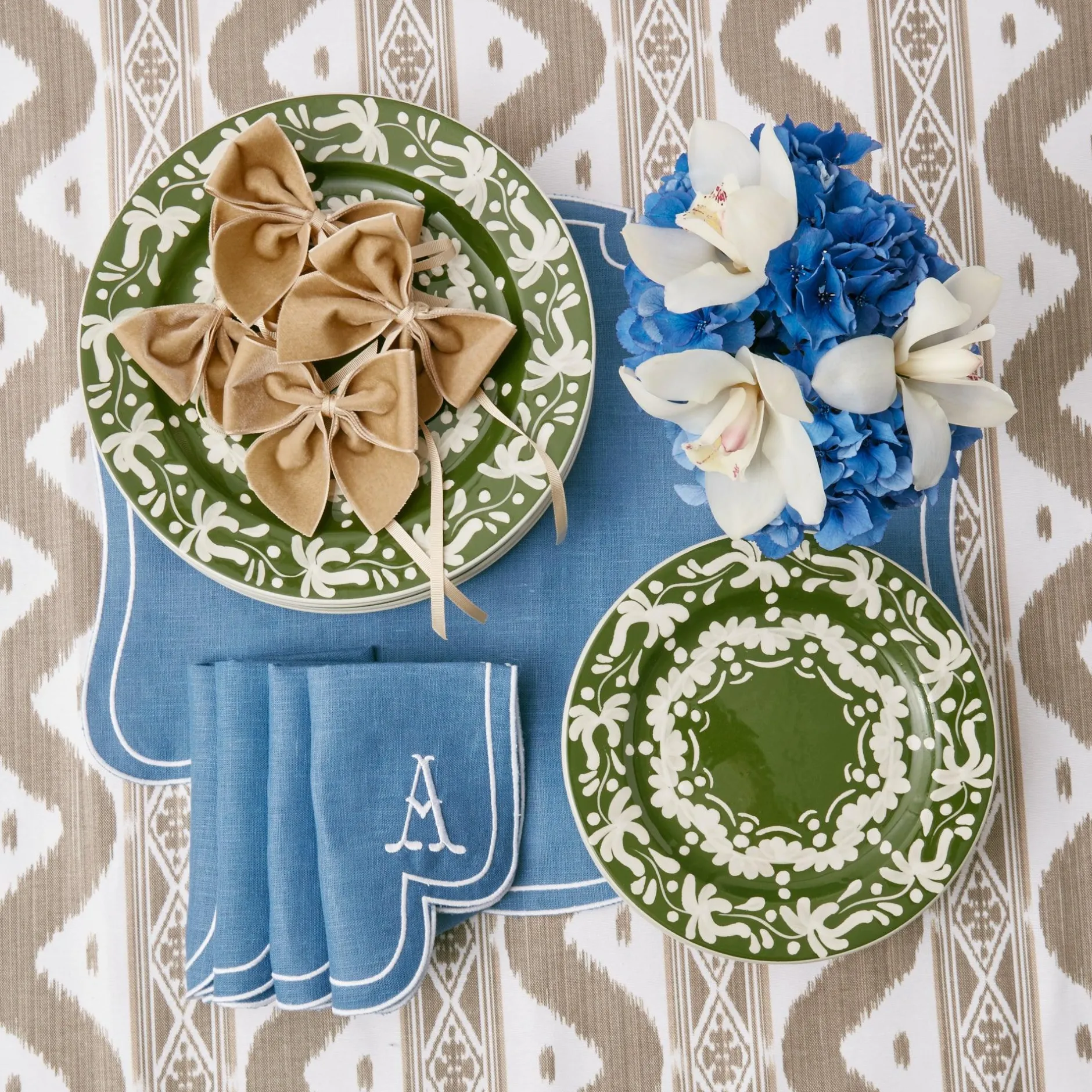 Online Mrs. Alice Eve Blue Linen Napkins (Set Of 4)