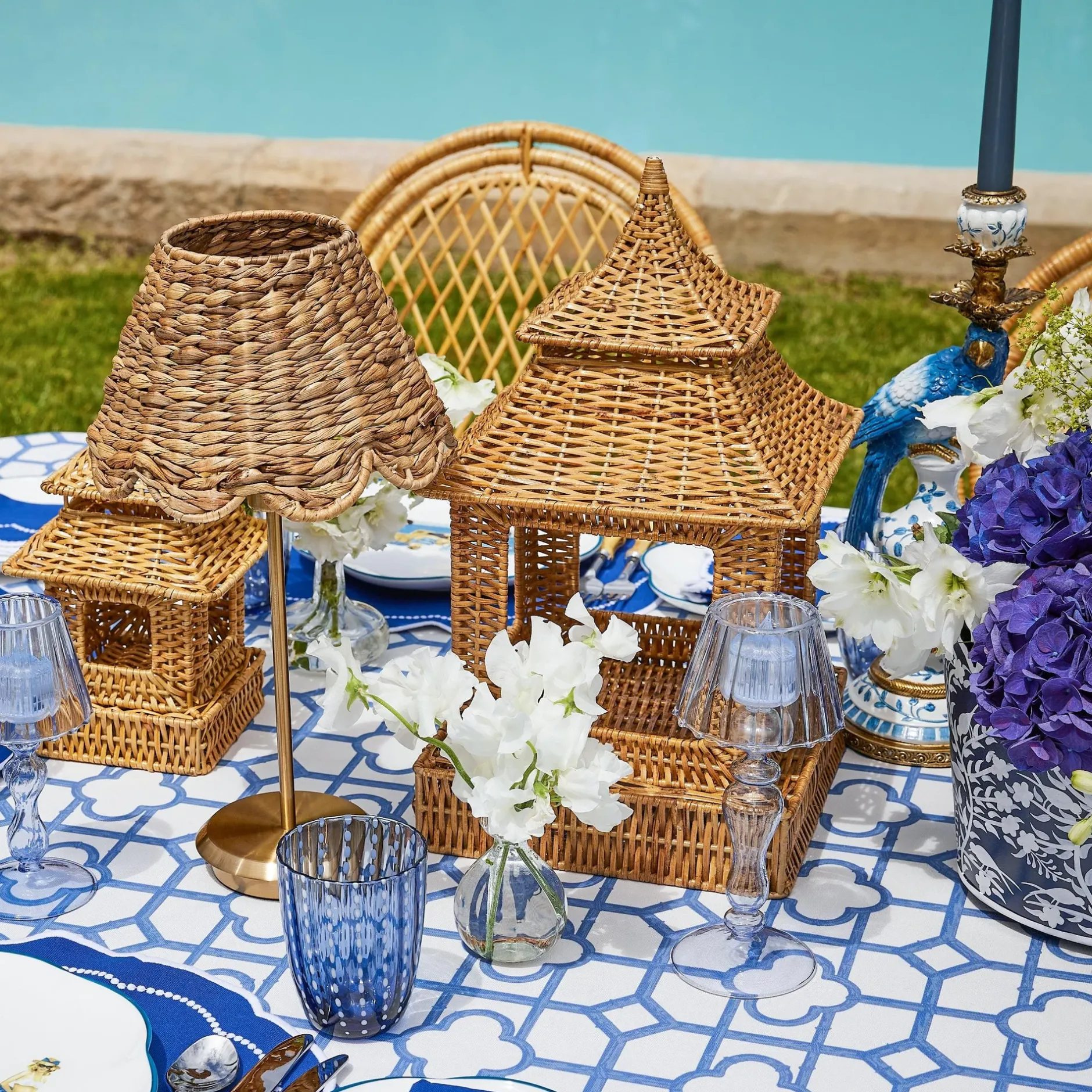 Discount Mrs. Alice Extra Large Natural Rattan Pagoda Lantern