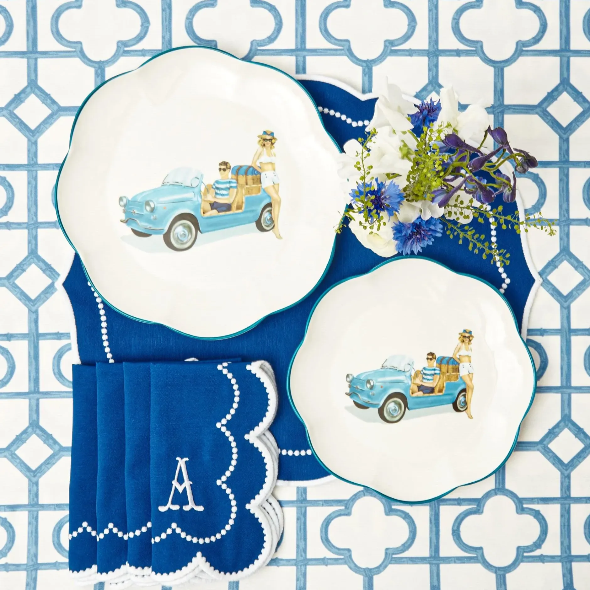 New Mrs. Alice Fiat Jolly Dinner & Starter Plates (Set Of 8)
