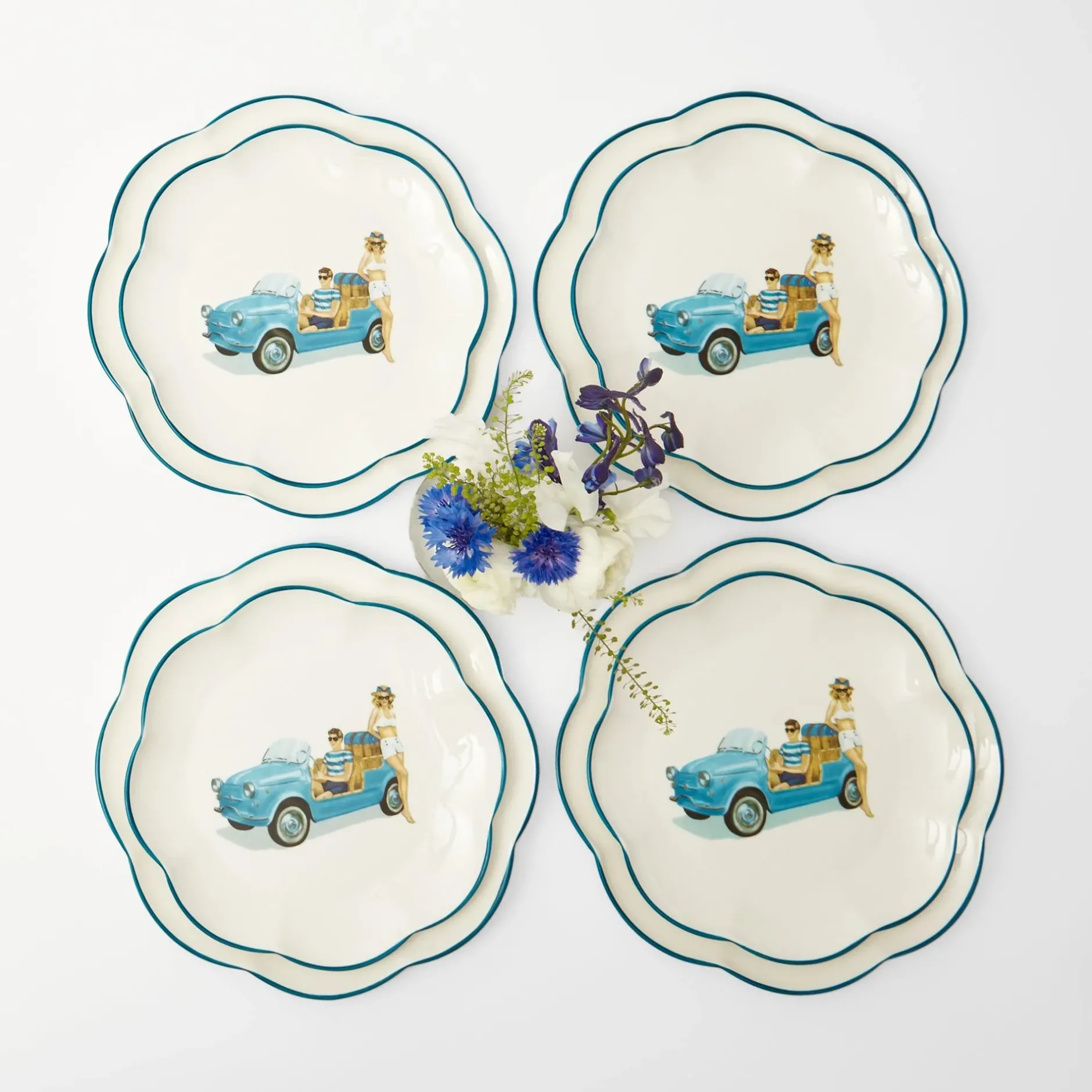 New Mrs. Alice Fiat Jolly Dinner & Starter Plates (Set Of 8)