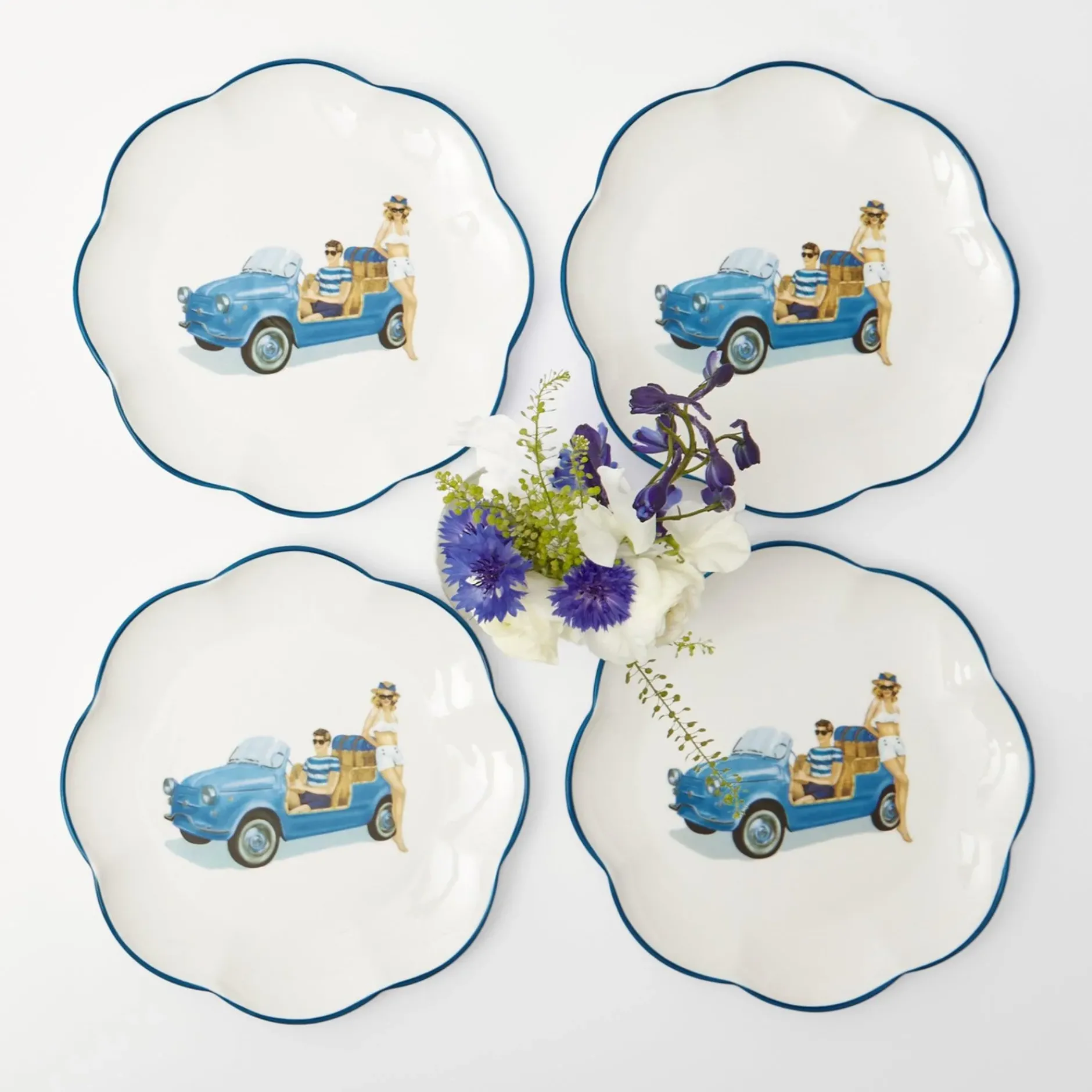 Hot Mrs. Alice Fiat Jolly Starter Plates (Set Of 4)