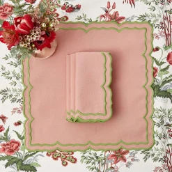 Clearance Mrs. Alice Fleur Pink Napkins (Set Of 4)