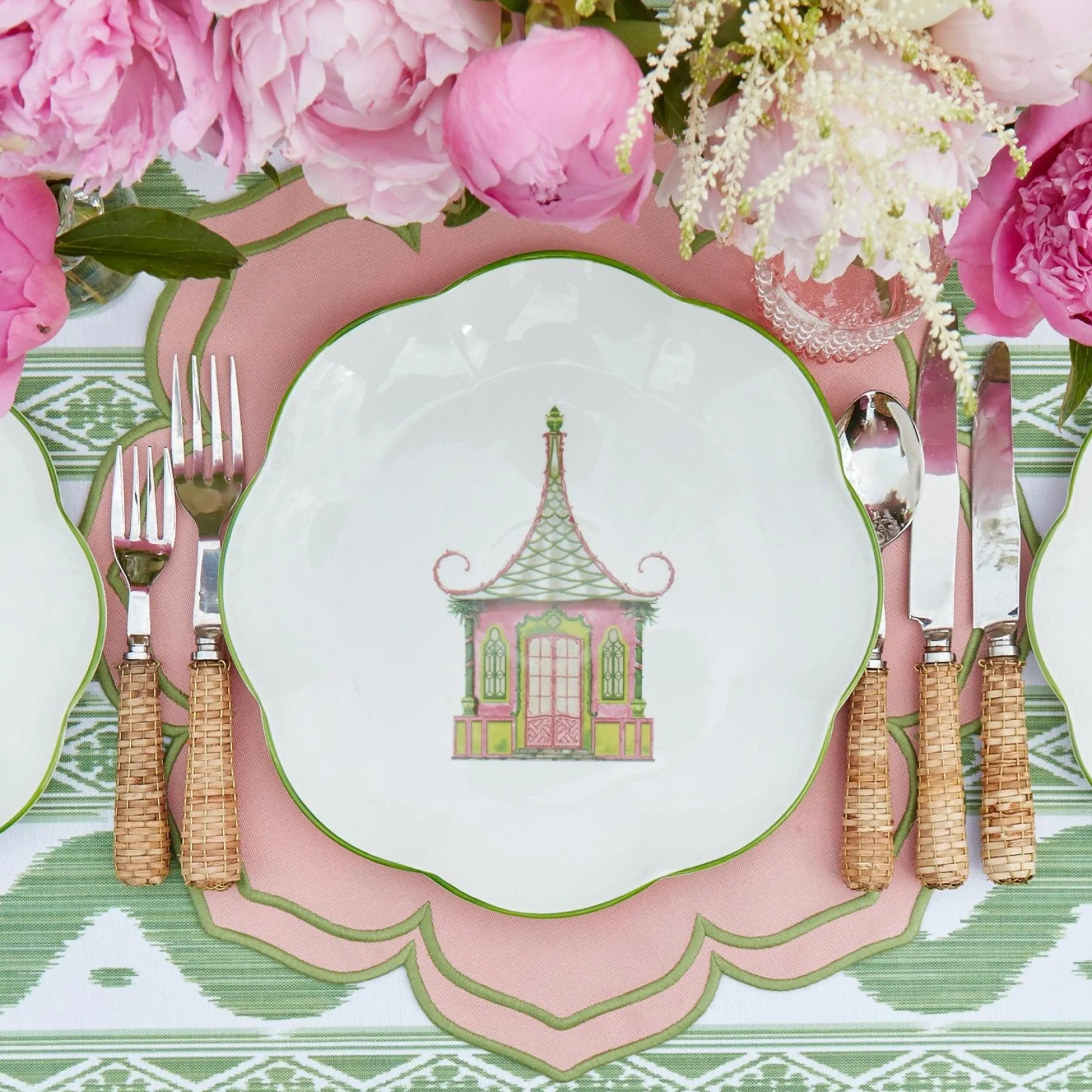 New Mrs. Alice Fleur Pink Placemats & Napkins (Set Of 4)