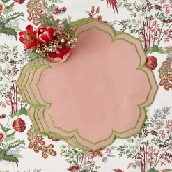 Hot Mrs. Alice Fleur Pink Placemats (Set Of 4)