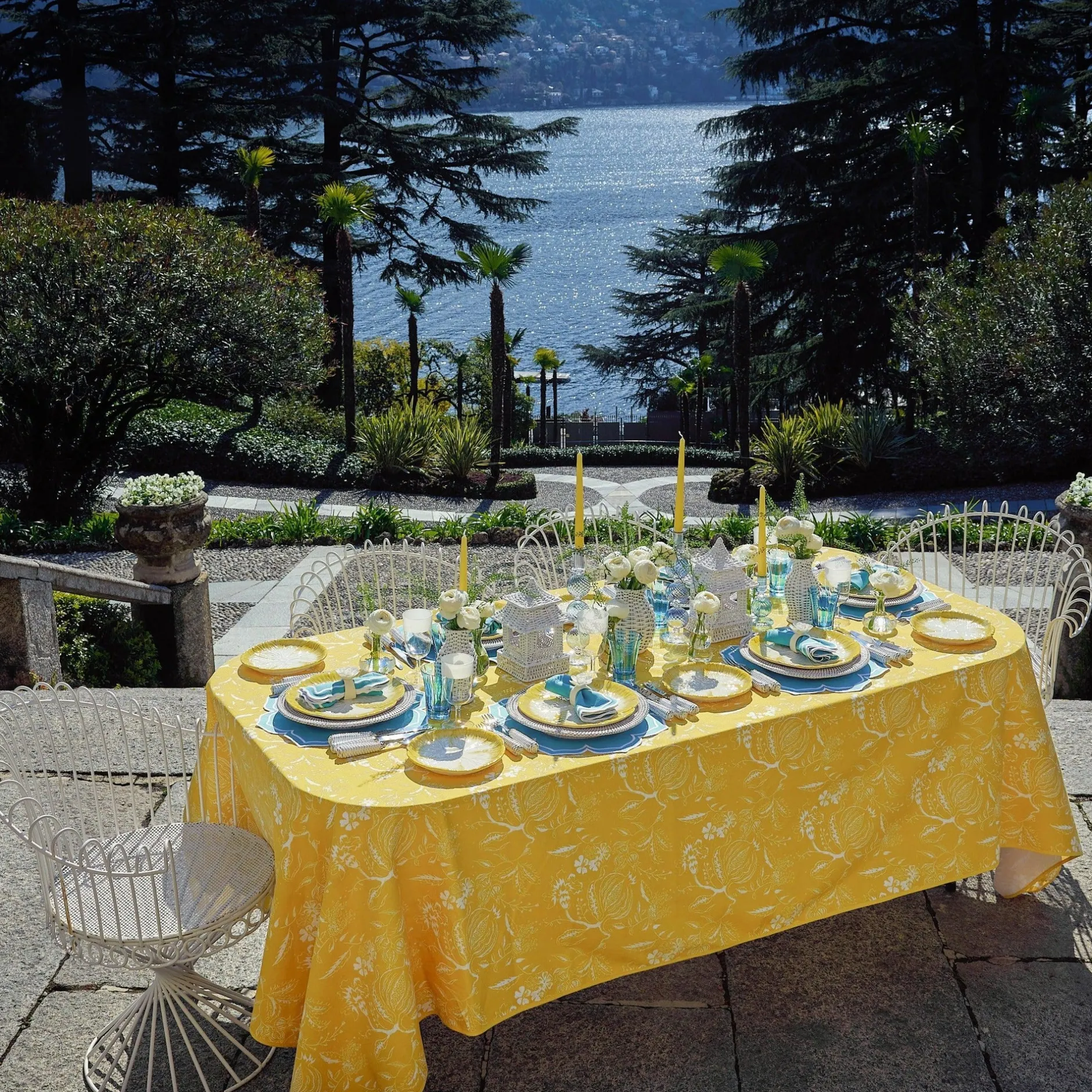Best Mrs. Alice Fleur Turquoise Napkins (Set Of 4)