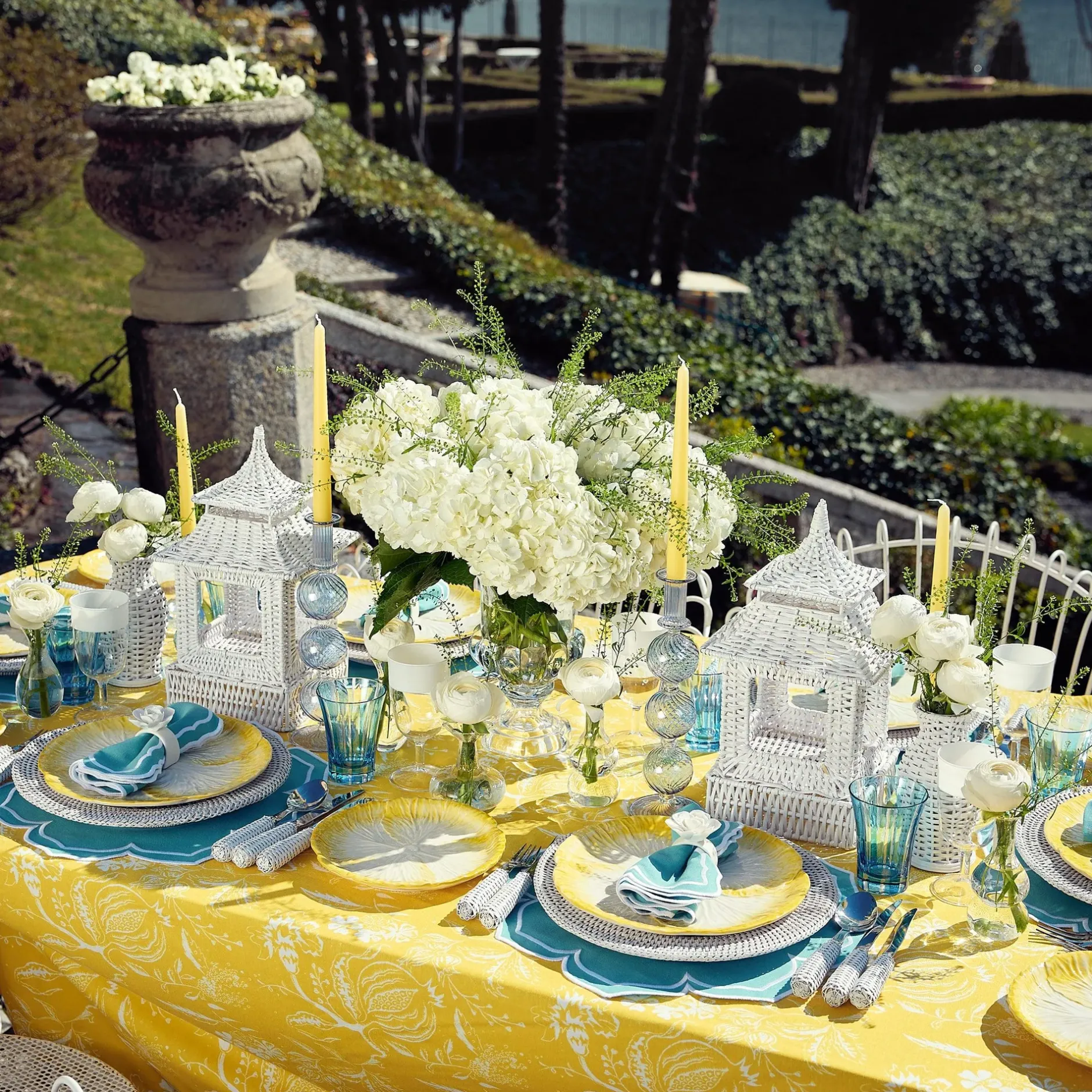 New Mrs. Alice Fleur Turquoise Placemats (Set Of 4)