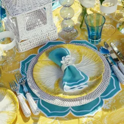 New Mrs. Alice Fleur Turquoise Placemats (Set Of 4)