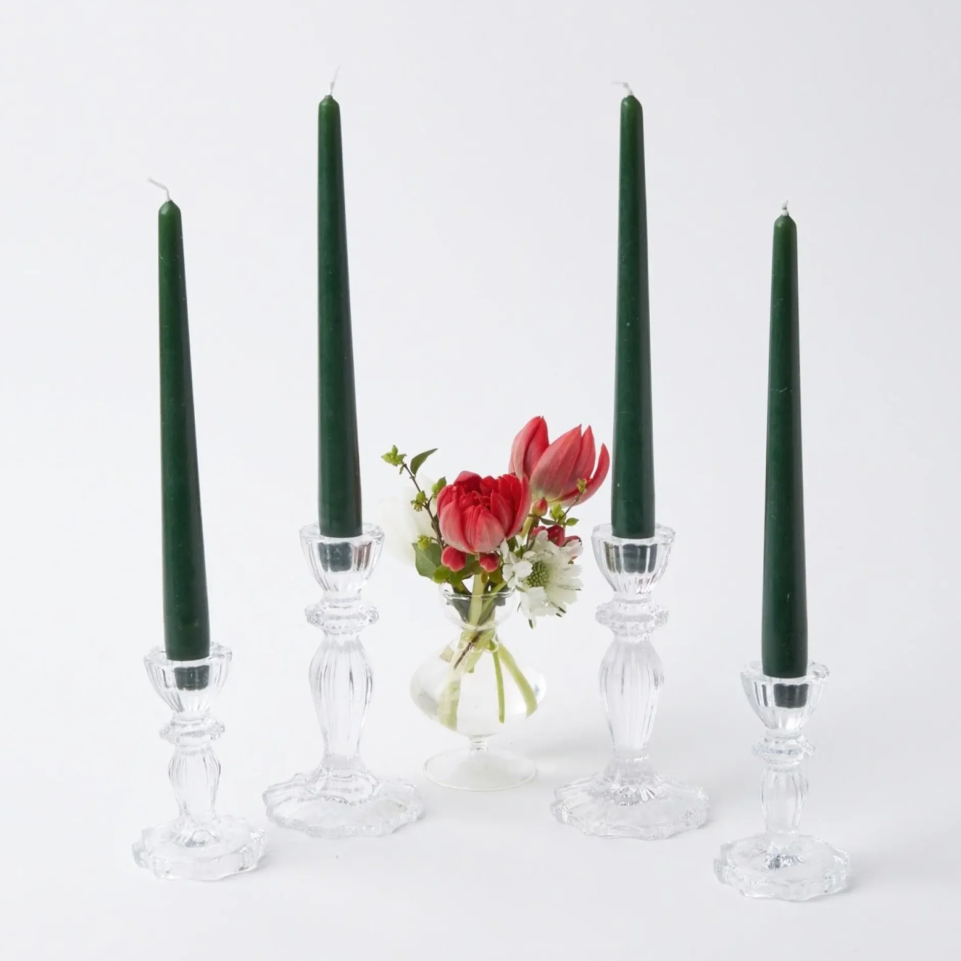 New Mrs. Alice Forest Green Candles (Set Of 8)