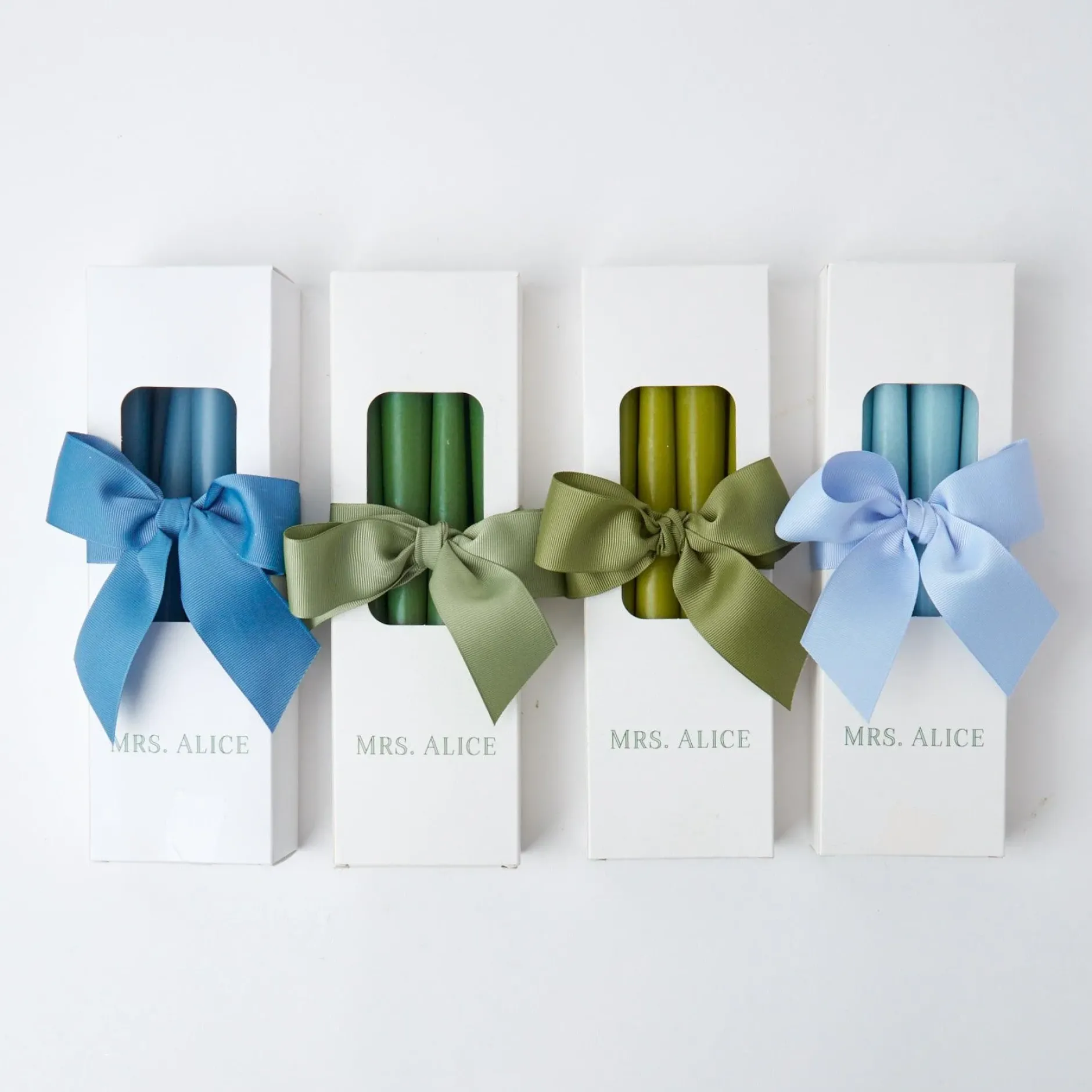 New Mrs. Alice Forest Green Candles (Set Of 8)