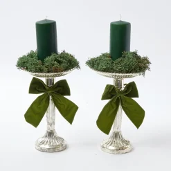 Best Mrs. Alice Forest Green Pillar Candles (Pair)