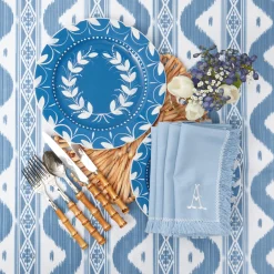 Clearance Mrs. Alice French Blue Garland Dinner Plates (Set Of 4)