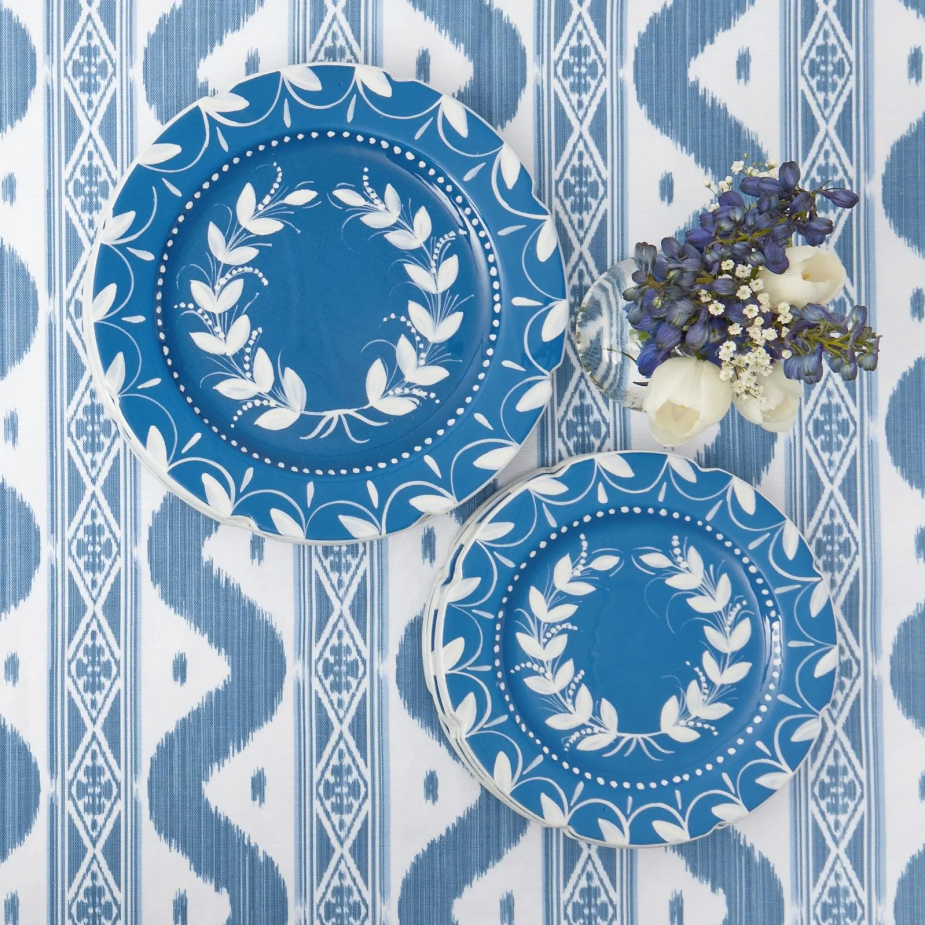 Outlet Mrs. Alice French Blue Garland Dinner Plate