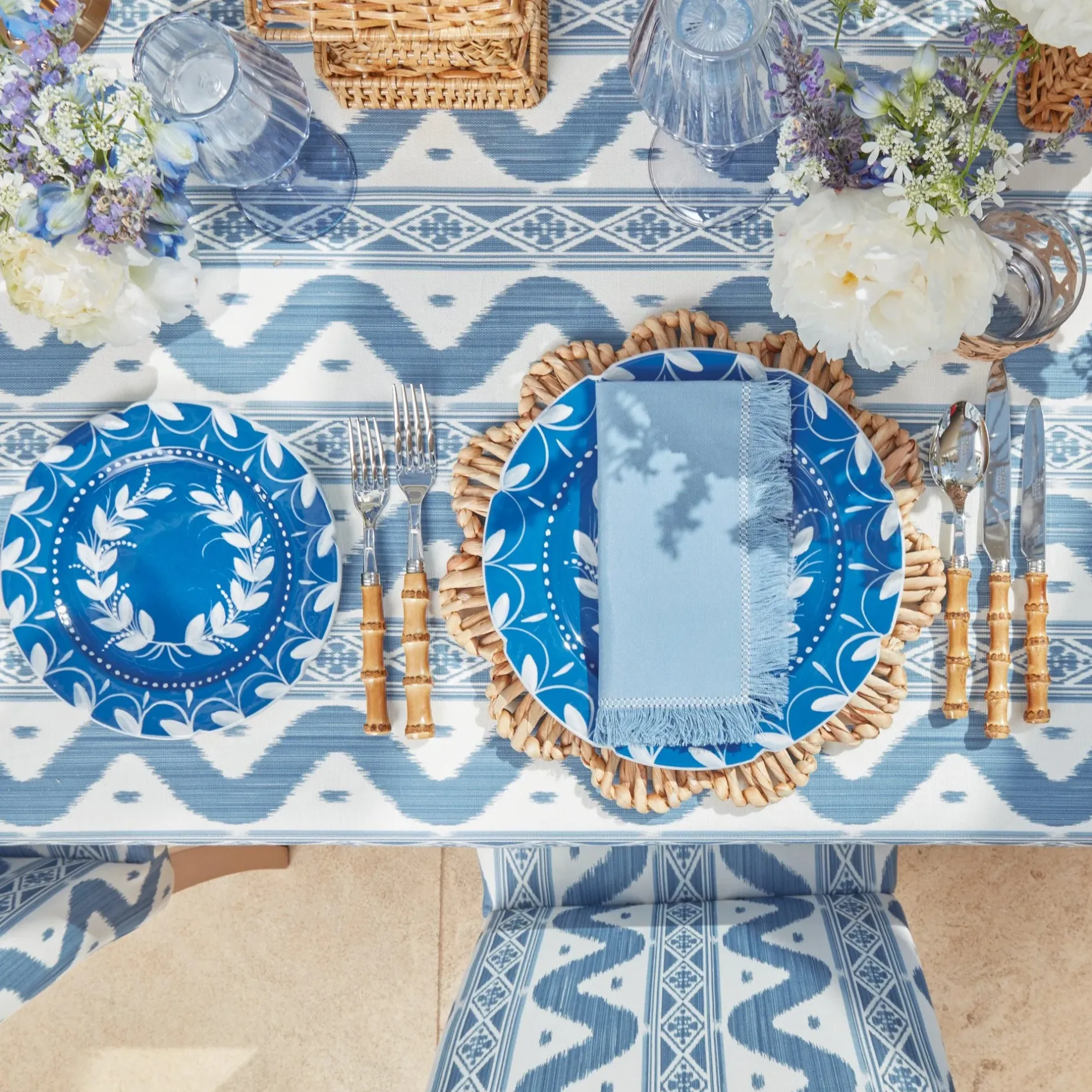 Sale Mrs. Alice French Blue Garland Dinner & Starter Plates (Set Of 8)