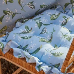 Best Mrs. Alice Frilled Lily Of The Valley Seat Pad Cushion (Set Of 4)