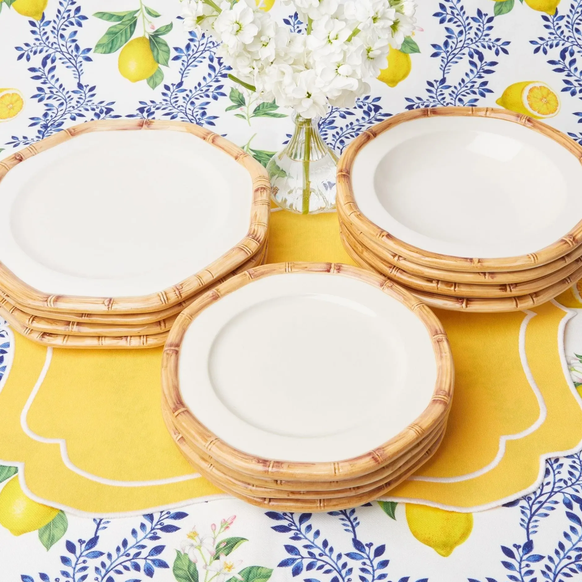 Sale Mrs. Alice Geometric Bamboo Bowl