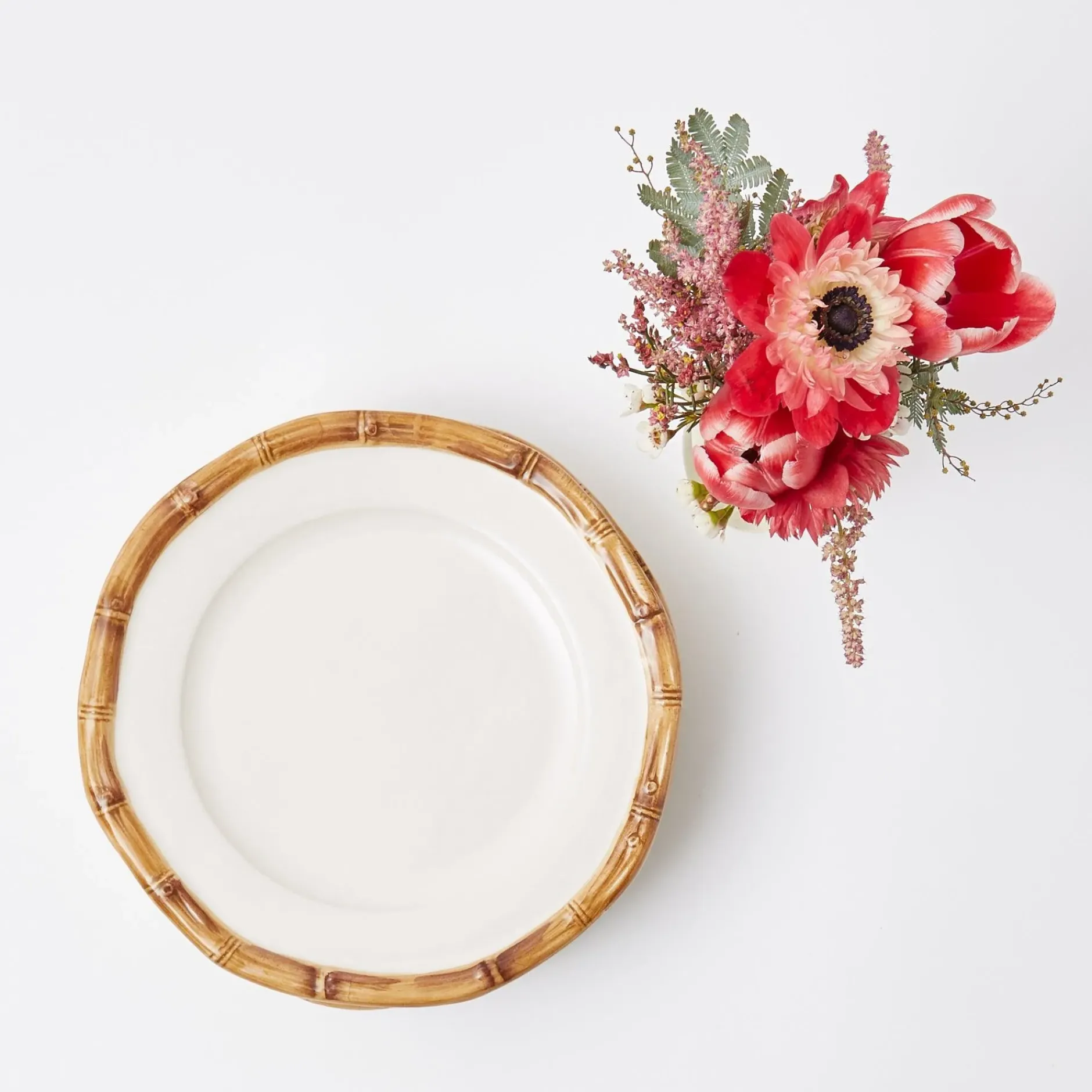 Mrs. Alice Geometric Bamboo Starter Plate (Set Of 4)