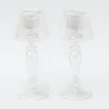 Best Mrs. Alice Glass Lantern Tea Light Holder (Pair) - 24Cm