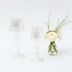 Best Mrs. Alice Glass Lantern Tea Light Holder (Pair) - 24Cm