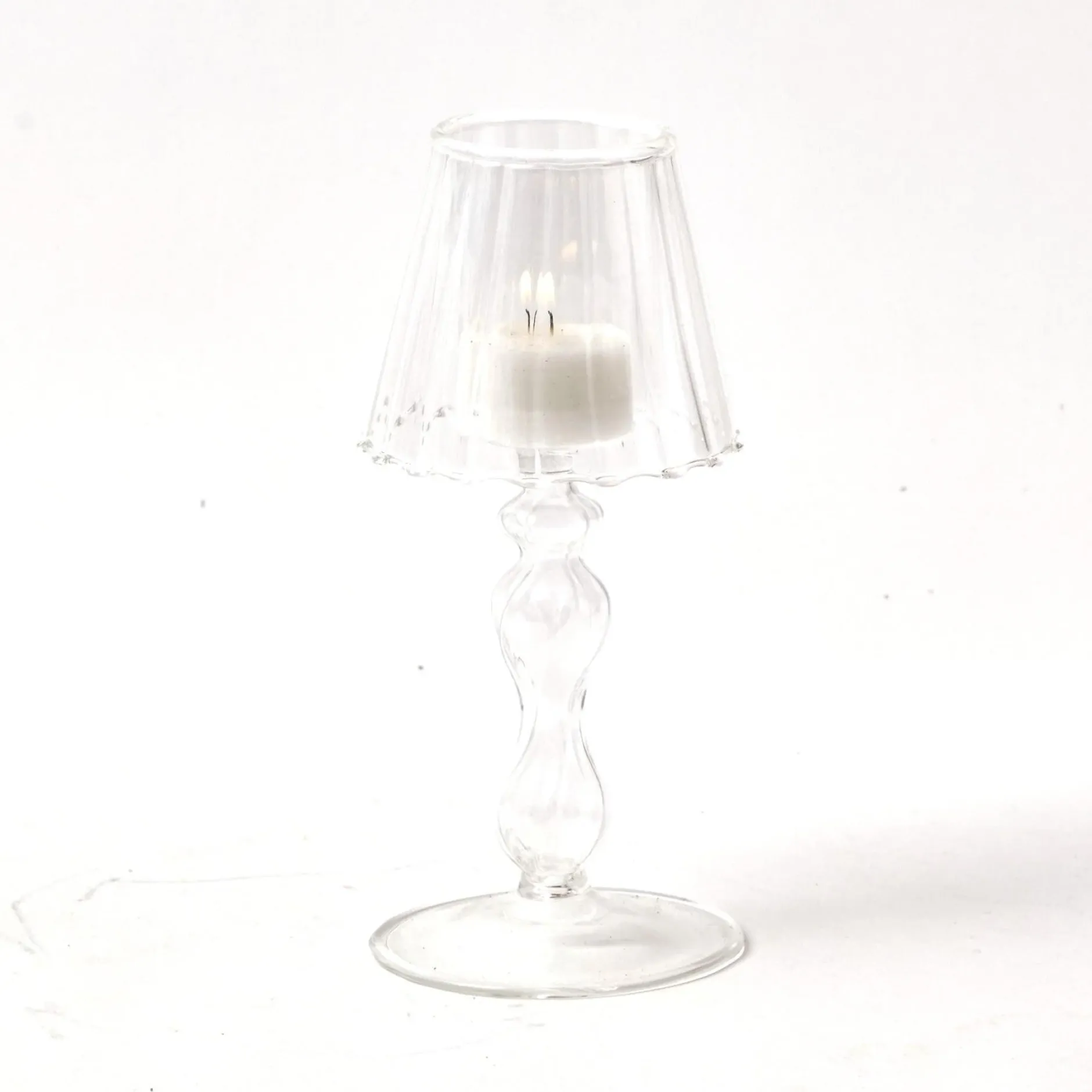 Online Mrs. Alice Glass Lantern Tea Light Holder (Pair) - 18Cm