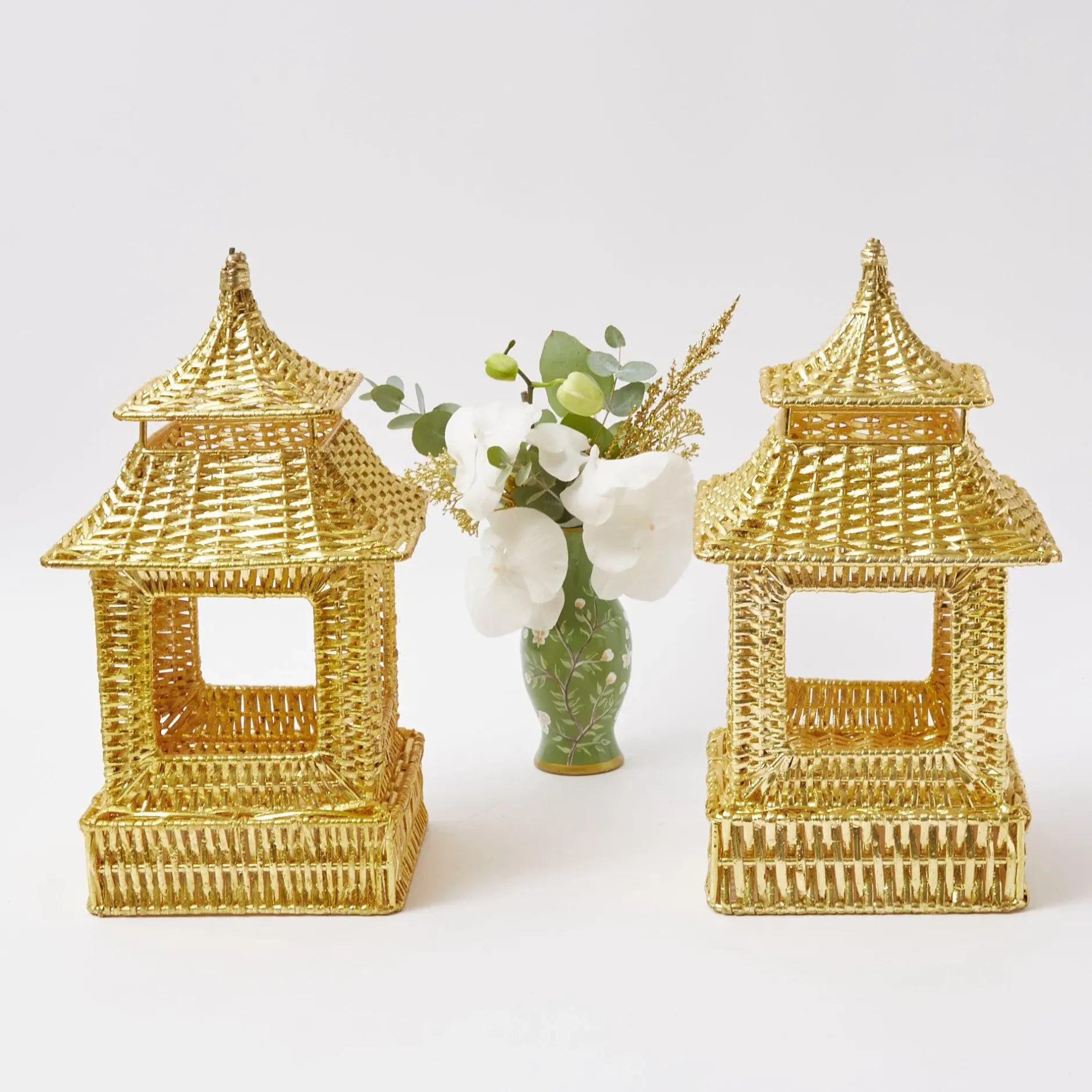 Mrs. Alice Gold Rattan Pagoda Lantern