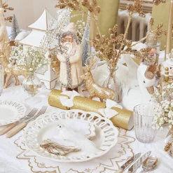 New Mrs. Alice Gold Snowflake Napkins (Set Of 4)
