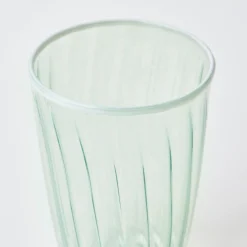 Sale Mrs. Alice Green & White Rim Water Glasses (Set Of 4)
