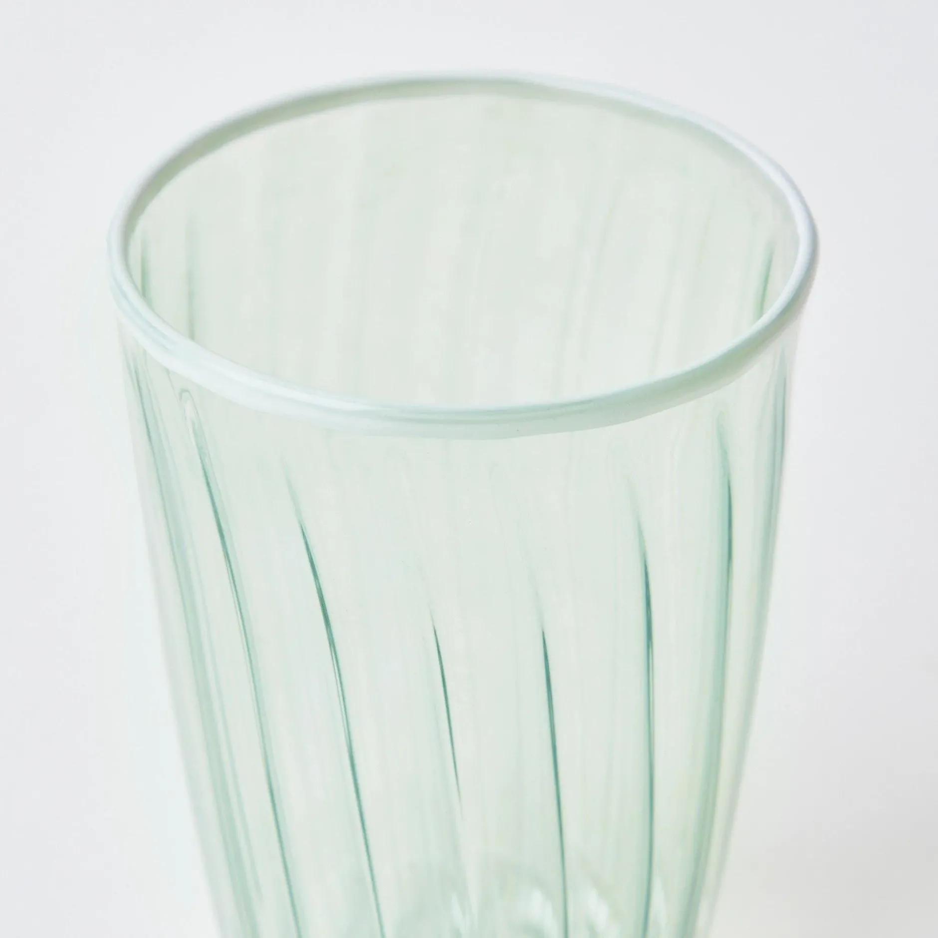 Sale Mrs. Alice Green & White Rim Water Glasses (Set Of 4)