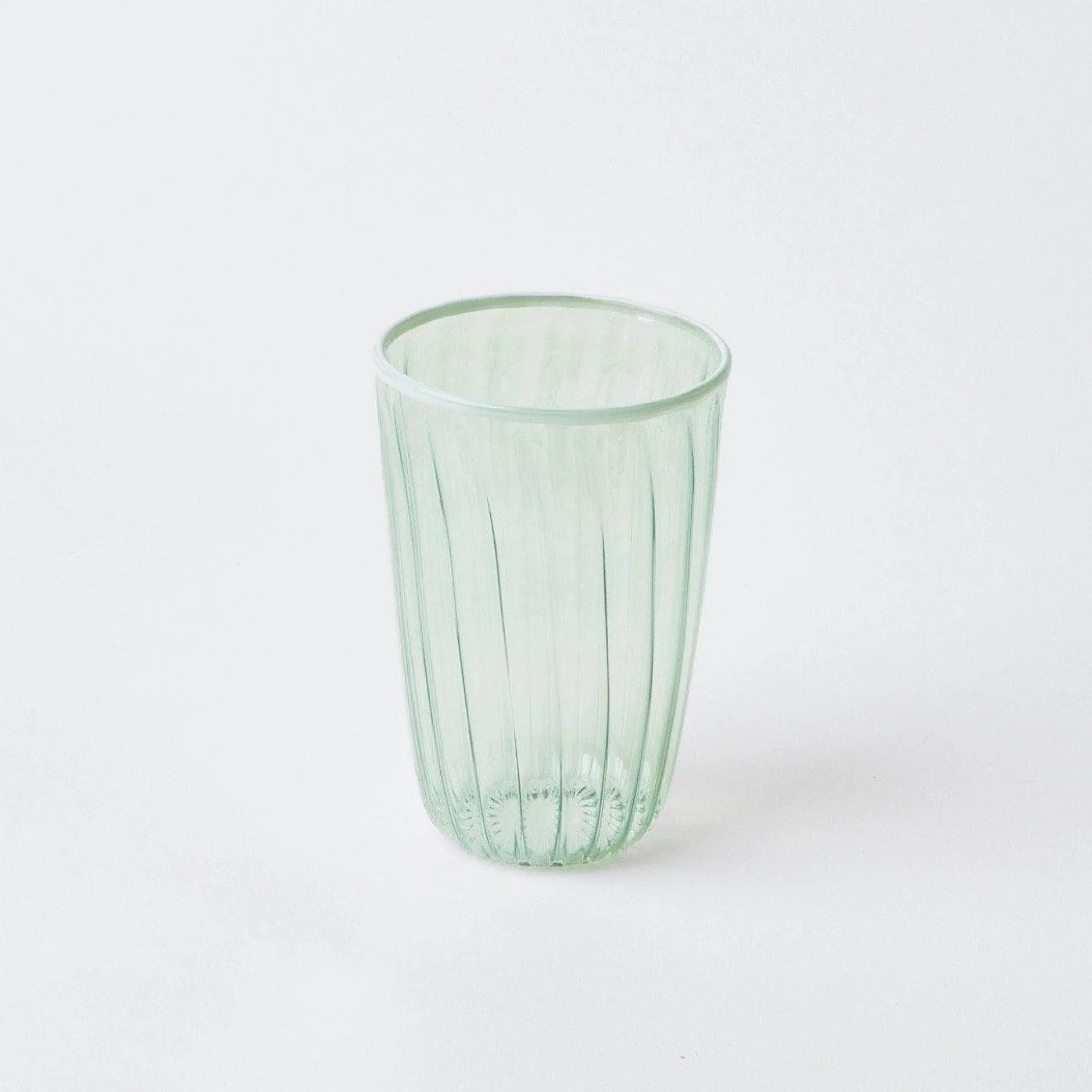 Sale Mrs. Alice Green & White Rim Water Glasses (Set Of 4)