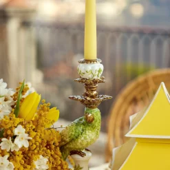 Outlet Mrs. Alice Green & Yellow Parrot Candlescape