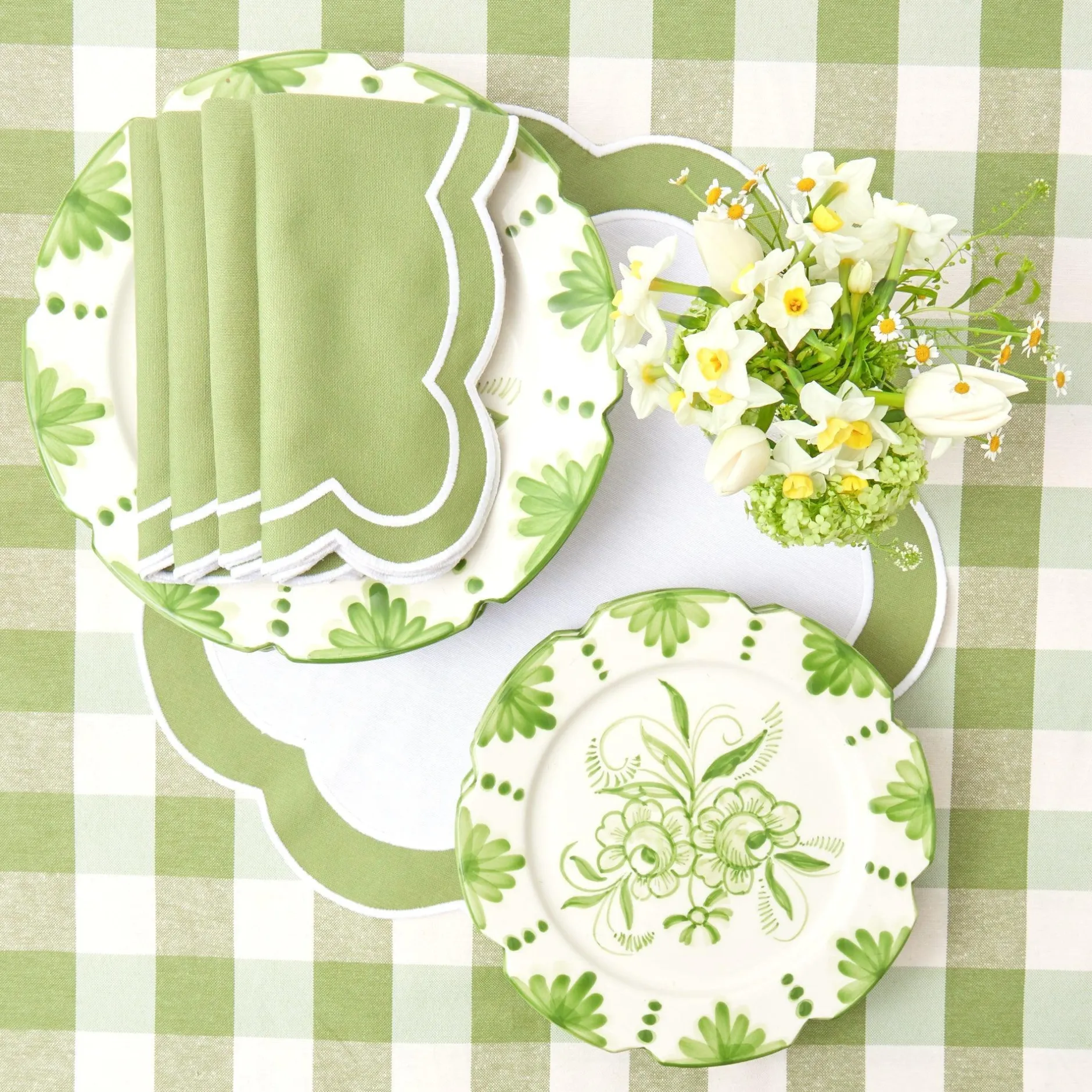 Clearance Mrs. Alice Green Applique Napkins (Set Of 4)