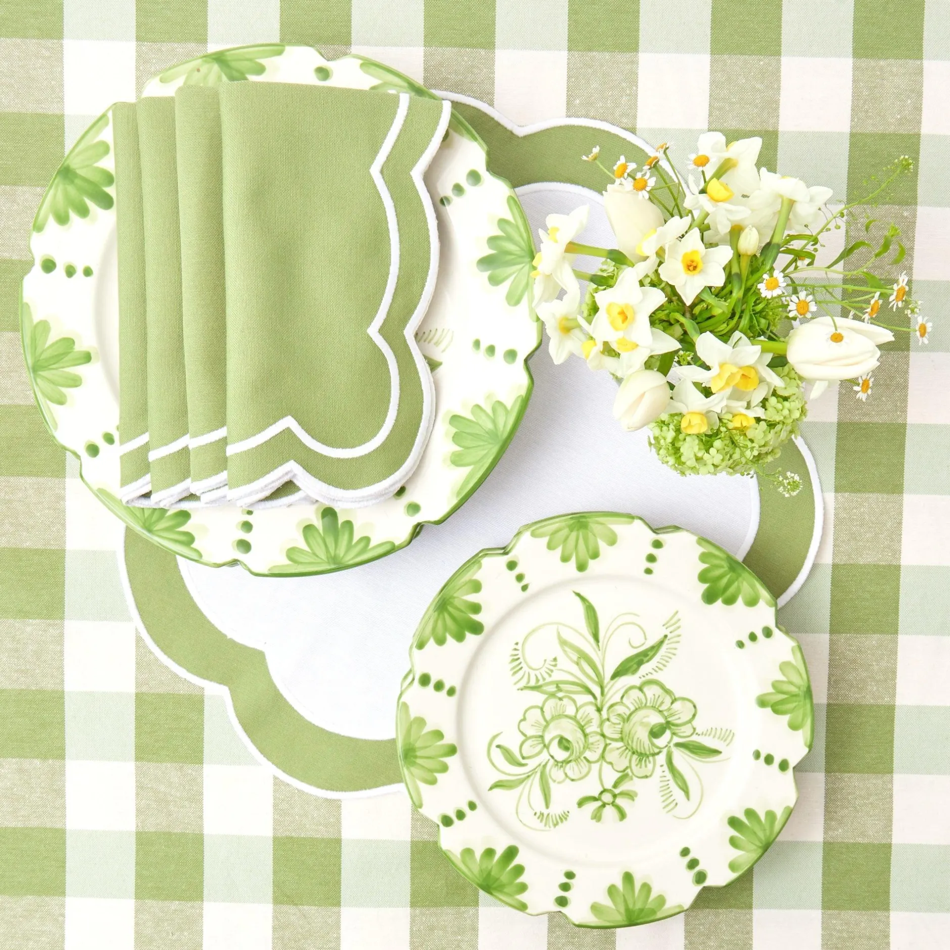 Clearance Mrs. Alice Green Applique Napkins (Set Of 4)