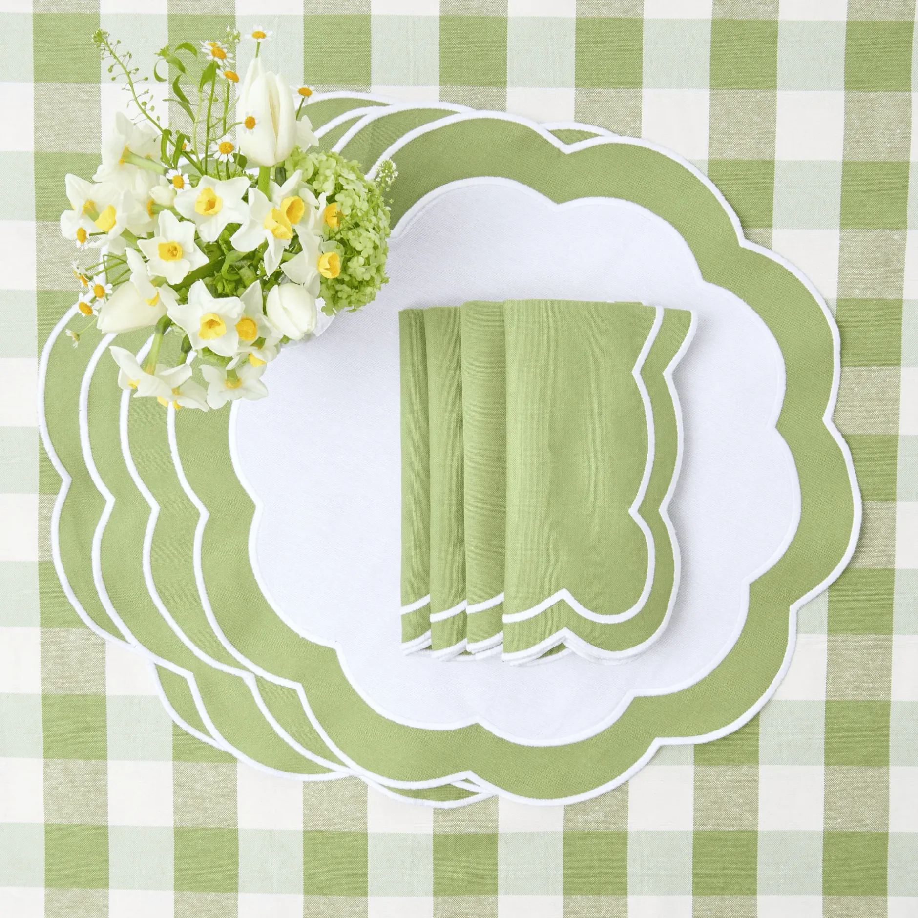 Clearance Mrs. Alice Green Applique Napkins (Set Of 4)