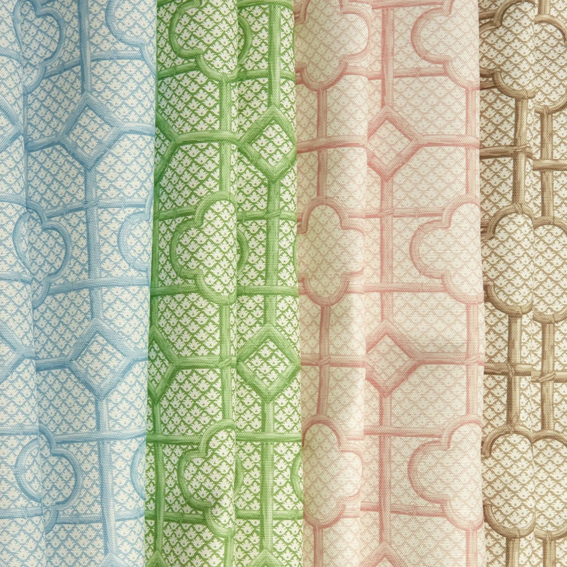 Sale Mrs. Alice Green Bamboo Trellis Fabric