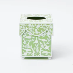 Online Mrs. Alice Green Floral Tole Tissue Box